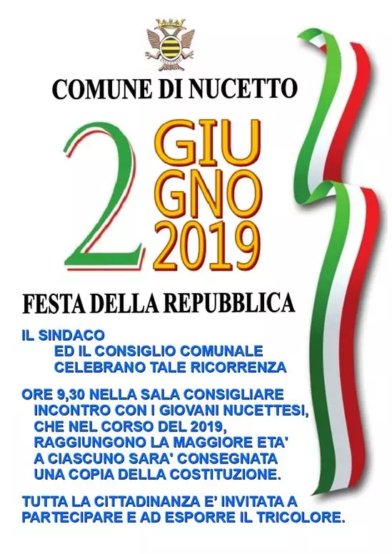 2 GIUGNO 2019 - FESTA DELLA REPUBBLICA 